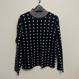 NWT Anthropologie Mixed Print Sweater in Black & White Size S